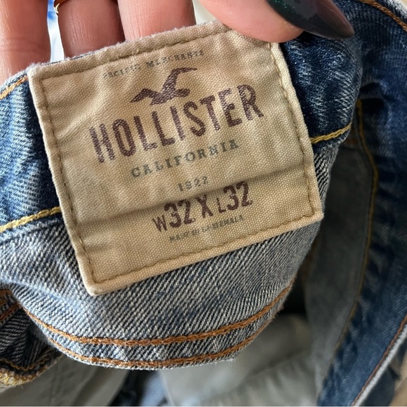 HOLLISTER HUNINGTON Low Rise Slim Straight Jeans Buttonfly 32x32 Casual Stretch - Picture 3 of 9